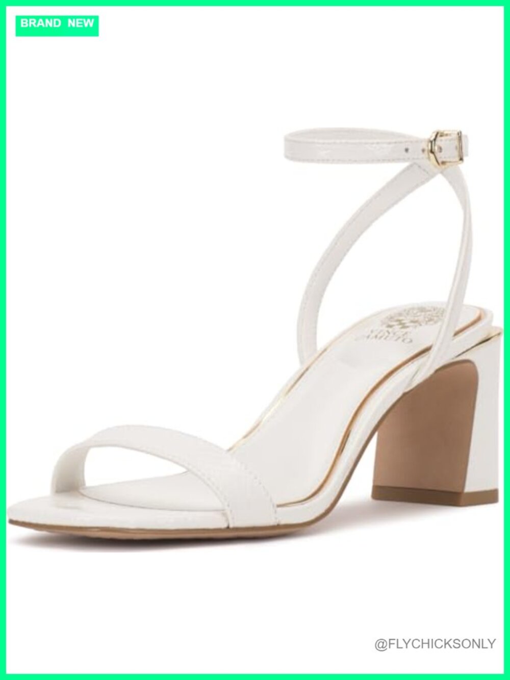 Women's Ankle Strap High Heel Sandals - Block Heel Faux Leather Open Square Toe